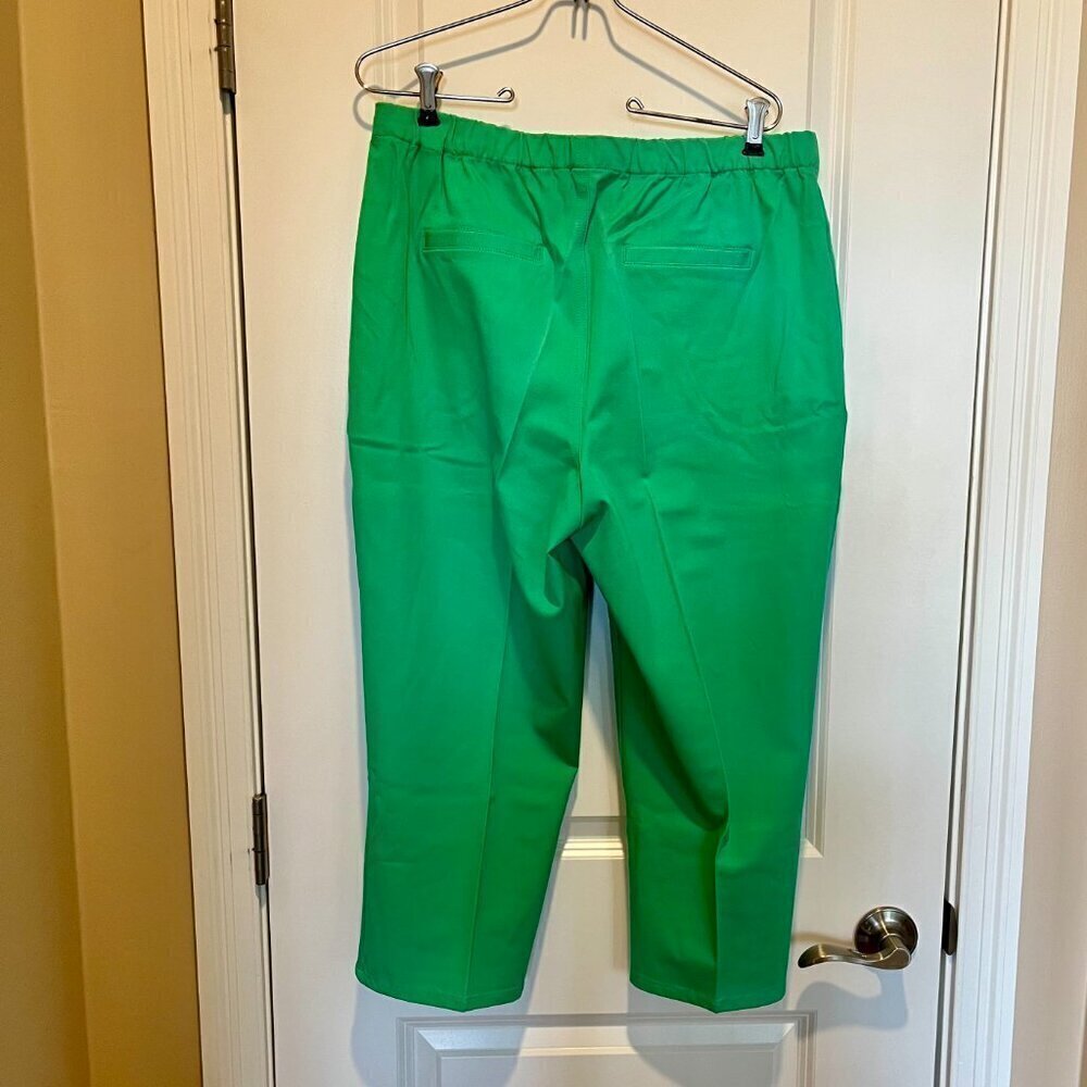 Isaac Mizrahi Live! 24/7 Stretch Cropped Pull-On Pants Shamrock green NWOT - Picture 7 of 11
